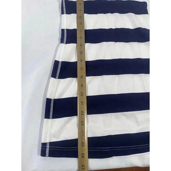 Lululemon Cool Racerback Tank Top Navy Blue White Stripe Size 4 - Picture 5 of 6